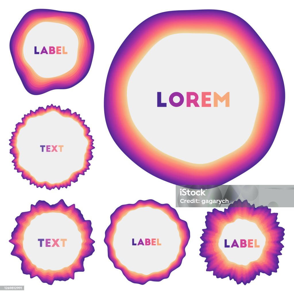 Editable Round Logo Round Logos Collection Stock Illustration - Download Image Now ...