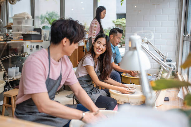 istock Hong Kong Potters Creating Craft Products with Clay 1269813331
