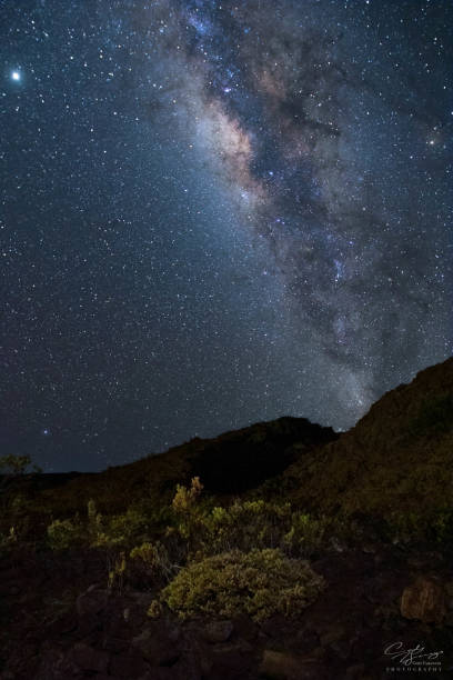 istock Milky Way over a old lava fissure 1269816322
