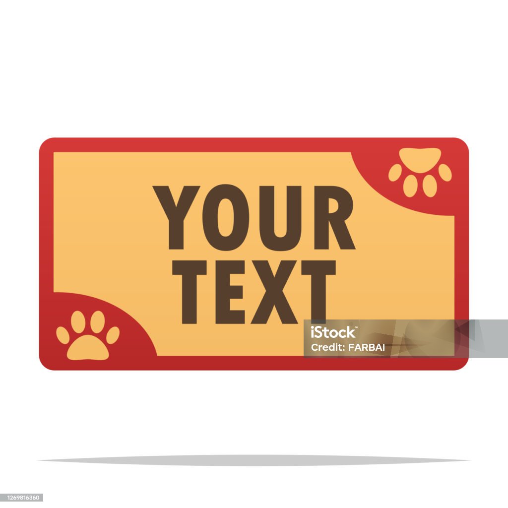 Pet Paws Label Vector Isolated Illustration Stock Illustration ...