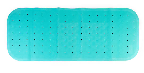 istock Rubber anti-slip bath mat for children on white background 1269816472