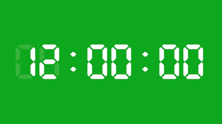 24 hours digital clock animation. You can stop at the beginning of every hour. Simple led twenty four numbers. Time counter symbol and countdown stock video. You can use it as minute, second and milliseconds.