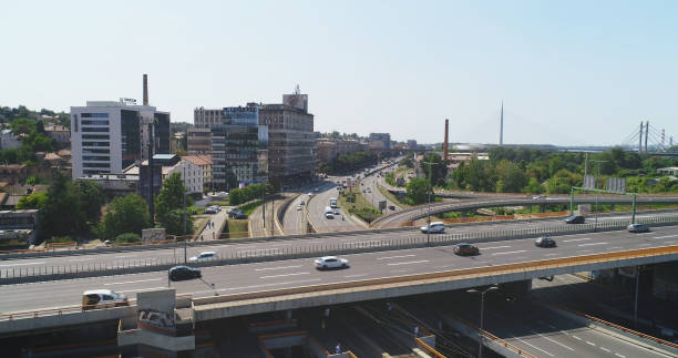 istock Traffic intersection. Road, cars, trucks. 1269822236