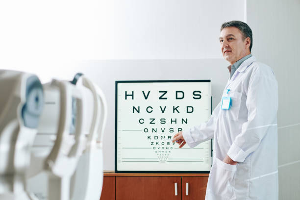 istock Ophthalmologist checking eyesight of patient 1269822811