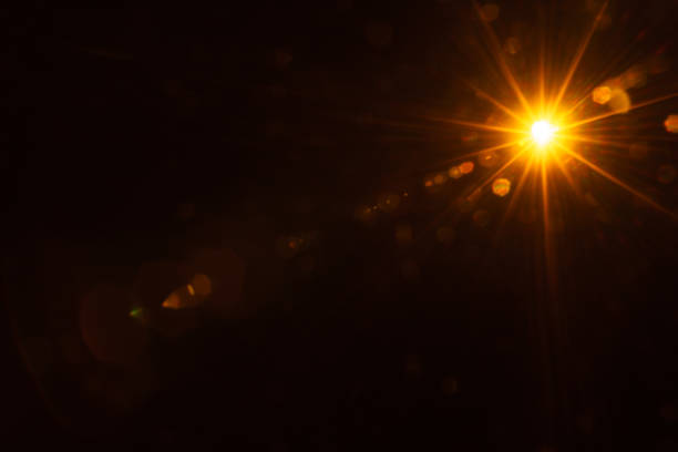 istock Abstract imitation sun starlight distant galaxy on a black background. 1269825496