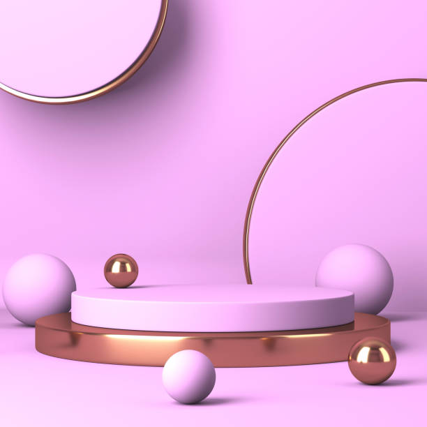 istock Empty showcase for cosmetic product presentation. Minimal scene 1269825558