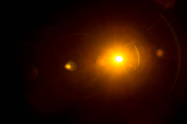 istock Abstract Natural Sun flare on the black 1269826192