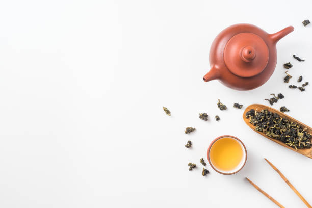 istock fresh taiwan oolong tea and teapot 1269828251