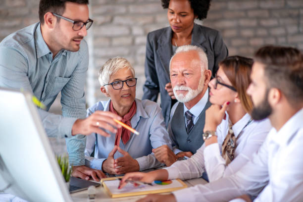 istock Group of business people working on new business project 1269832476