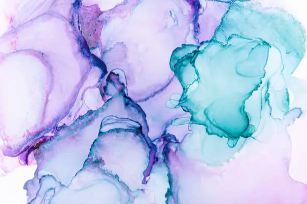 Photo of Colorful abstract bacground of alcohol ink