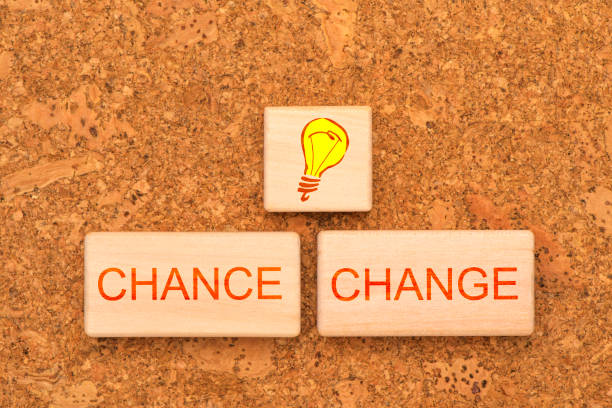 バランスの変化とチャンス - choice chance decisions skill ストックフォトと画像