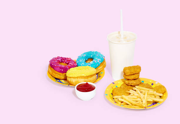 junk food meal - flash menu flash imagens e fotografias de stock