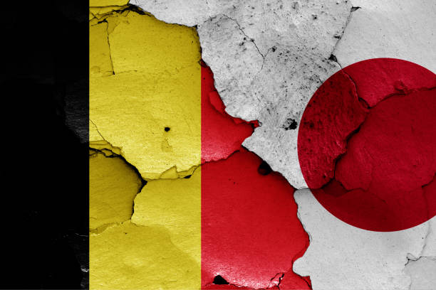 istock flags of Belgium and Japan 1269851483