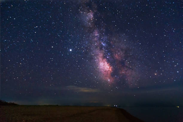 istock Deep sky astrophotography. Milky Way over the sea. 1269853794