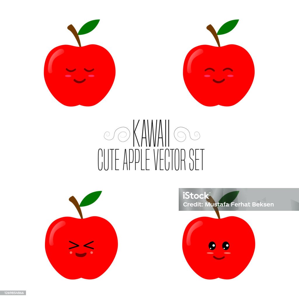 Kawaii Isolated Red Apple Template Cute Illustration Of An Red Apples  Friendliness Hand Made Adorable Background Art Vegetable Wallpaper Stock  Illustration - Download Image Now - iStock