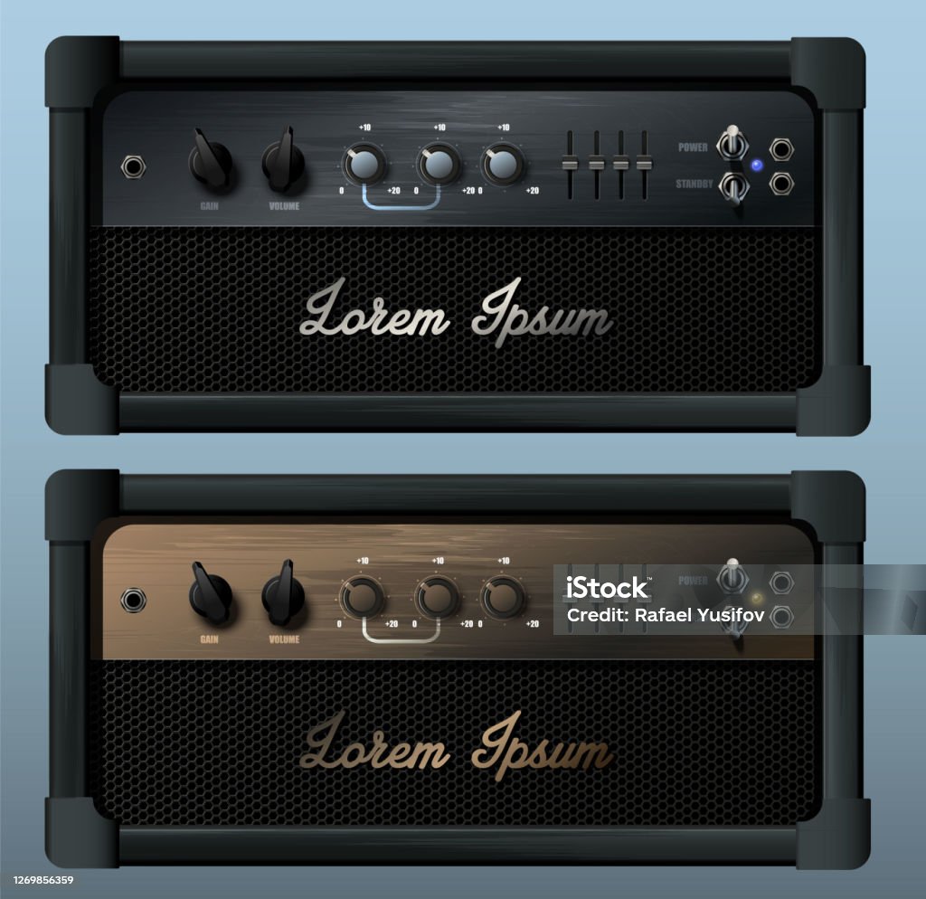 Amp Vector Realistic Guitar Combo Amp Vector Stock Illustration - Download Image ...
