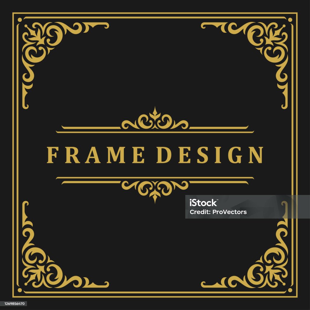 Vintage Kader Rand Ornament En Vignetten Wervelt Decoratie Met Divider Sjabloon Vector Illustratie Stockvectorkunst En Meer Beelden Van Kaderrand - Istock