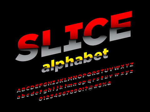 Split Typography Examples Split Font Stock Illustration - Download Image Now - Abstract, Alphabet ...