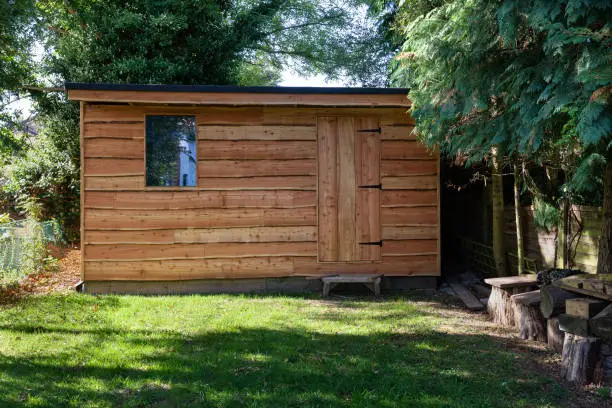 Photo of Waney Edge Wooden Shed