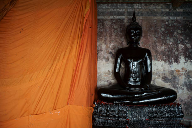 istock Black Buddhist state underconstruction at Wat Suthat Thepwararam ,This temple is public place and famous landmark tourist attraction in Thailand 1269861687