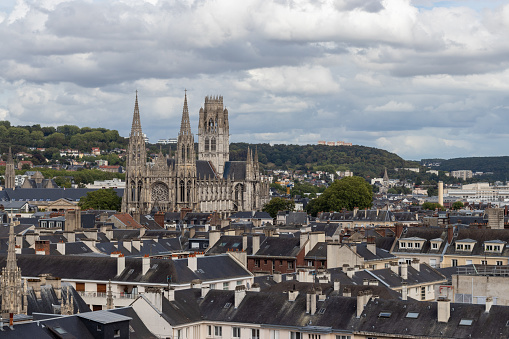 Panorama of the Abbey of Saint-Ouen in Rouen