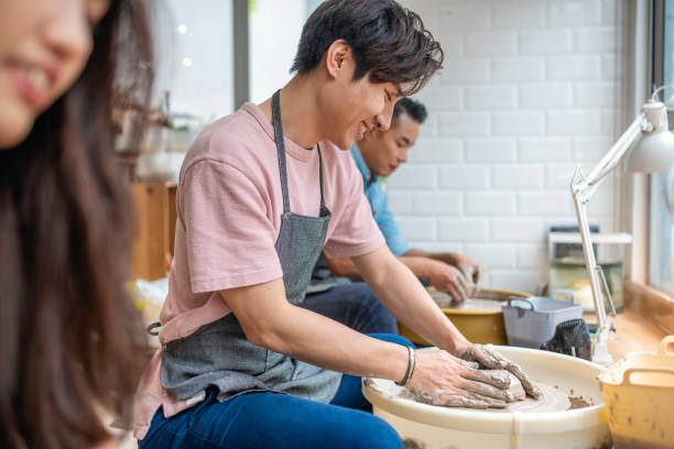 istock Hong Kong Craftspeople Working with Clay at Pottery Wheels 1269866153