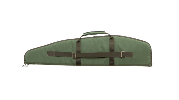 istock Green soft case for guns isolated for white background. Bag for storing and transporting weapons. 1269868517