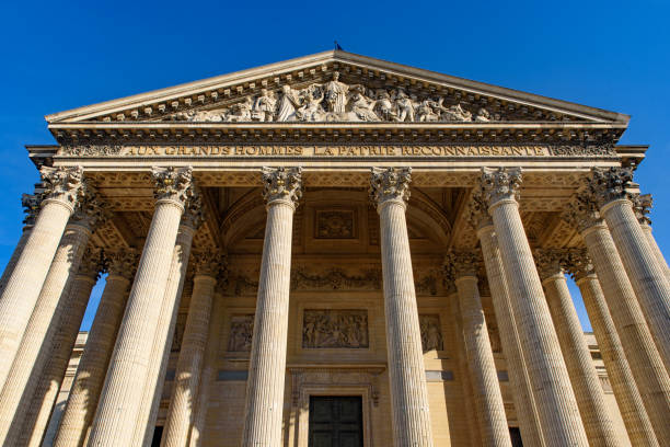 pantheon, ein denkmal im quartier latin in paris, frankreich - pantheon paris paris france france europe stock-fotos und bilder