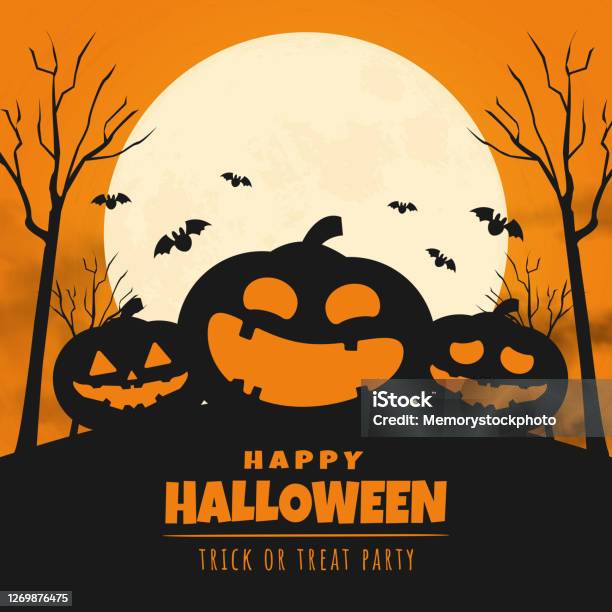 Ilustración de Feliz Diseño De La Bandera Del Día De Halloween Ilustración Vectorial y más Vectores Libres de Derechos de Halloween