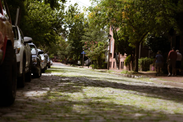 istock Morning walk in Freemason District (historical neighborhood) cobblestone streets 1269878586