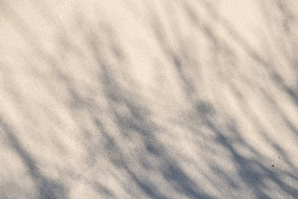 Sand texture. Shadows and patterns on the sand of dune. Background, sand, light, beige, wave, reflect, shadow, summer. Background with sand and shadows.