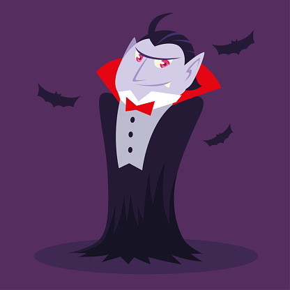 count dracula or vampire for halloween vector illustration design