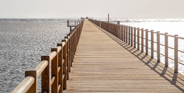 istock The background is a beautiful wooden long pier 1269886535