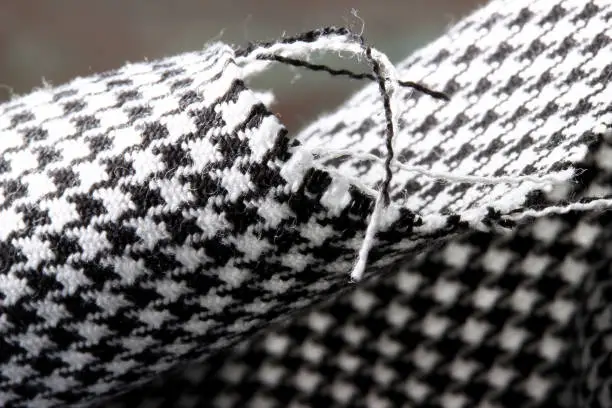 Photo of close-up black and white fabric