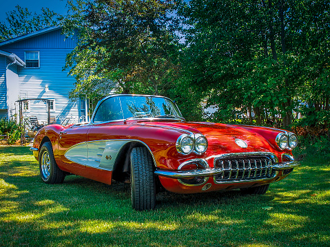 Halifax, Nova Scotia, Canada : June 18, 2006 : 1960 Chevrolet Corvette is the iconic sports car from General Motors. Halifax, Nova Scotia, Canada.