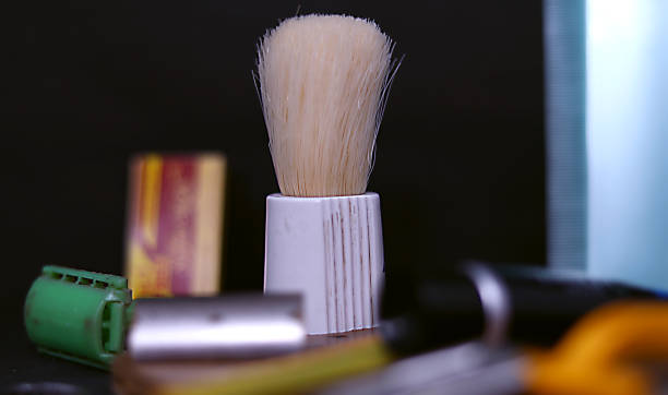istock Set of professional hairdresser's tools background, flat lay. Space for text 1269898310