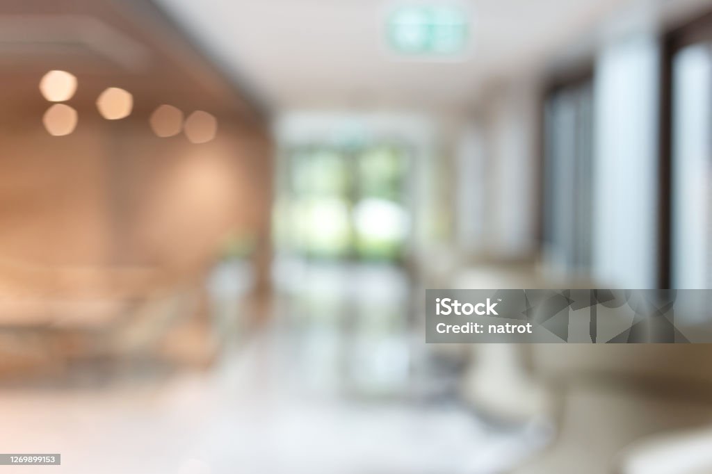 Abstracte onduidelijkelobby in hotelbinnenlandachtergrond - Royalty-free Achtergrond - Thema Stockfoto