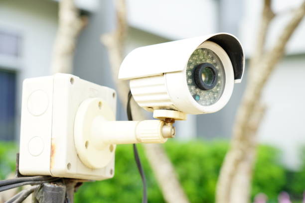 istock Rear view of CCTV cameras 1269902879