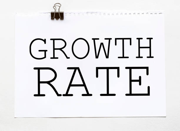 istock white paper with text growth rate on a white background with stationery 1269905860