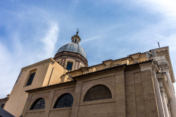 istock Italy, Rome, Roman Forum, a large stone building with a clock tower 1269909838