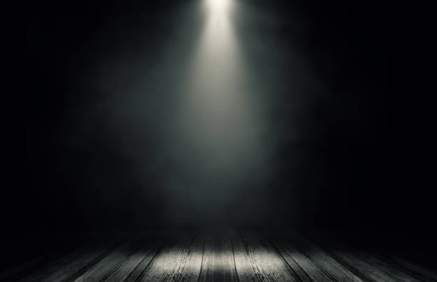 istock Wooden floor grunge texture background with spotlight. 1269914366