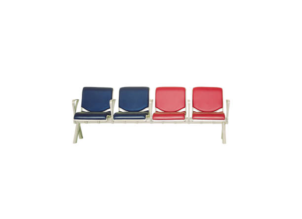 istock Long gate airport seat isolated on white background. 1269914802