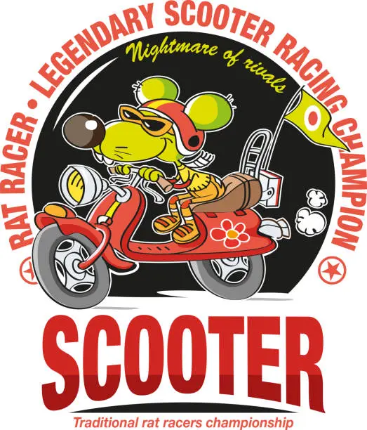 Vector illustration of scooter