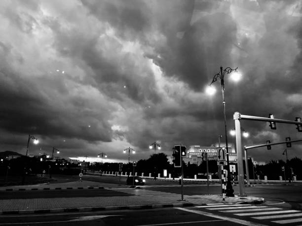 Rainy day in Oman, cloudy and gloomy