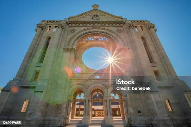 Saint Boniface Cathedral Winnipeg Manitoba Canada Stock Photo - Download Image Now - Winnipeg, Canada, Architecture
