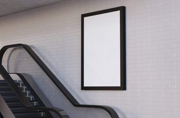 istock 3D Illustration. Mockup of blank billboard poster on subway. 1269922504