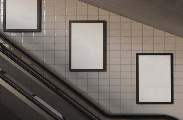 istock 3D Illustration. Mockup of blank billboard poster on subway. 1269922521