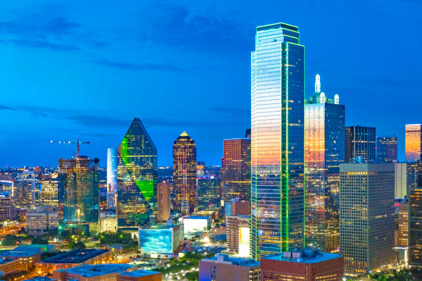 istock Dallas skyline at twilight 1269922575