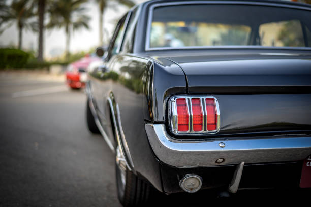 istock Vintage car back lights signal light 1269924563