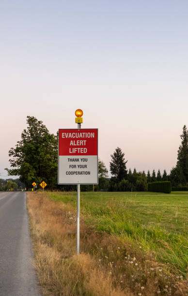 istock Flooding Over Evacuation Alert Signage 1269926587